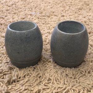 Soapstone Tulip Shot Glasses